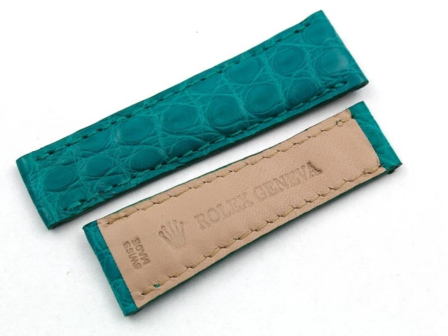 Strap Band Rolex Skin Crocodile Green Water 20mm Hand Made New Clasp