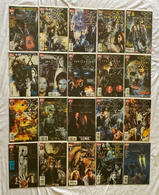 The X-Files #21-37 Annual #1 & 2 Grind Zero 1 (Topps Comic Book, 1996) Lot of 20