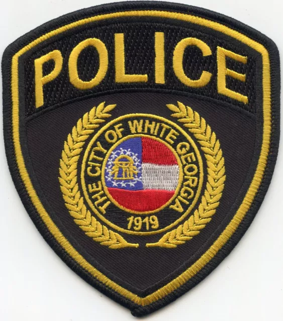 WHITE GEORGIA State Flag POLICE PATCH