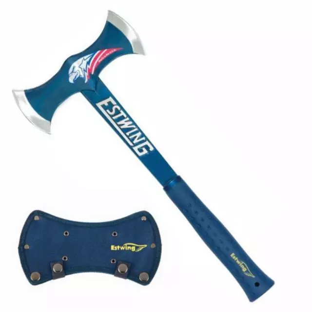 ESTWING Blue BLACK EAGLE Double Bit Axe - Shock Reduction Grip®