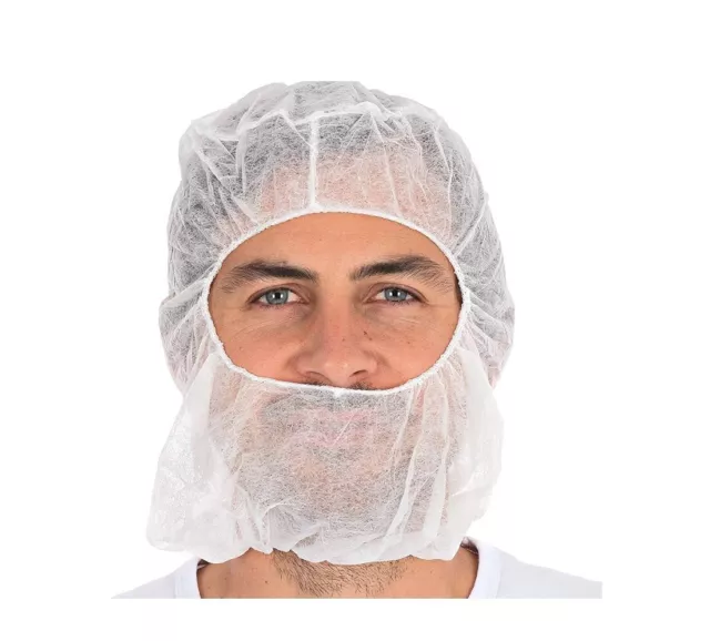 1000 Disposable Beard and Hair Net | Disposable Bouffant Hoods Caps, Beard Ne...