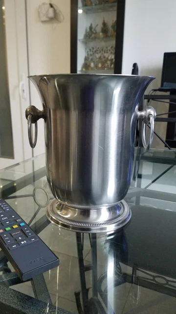 Seau à Champagne Jean Couzon Inox 18/10 Satiné - Président - Made In France - Années 70