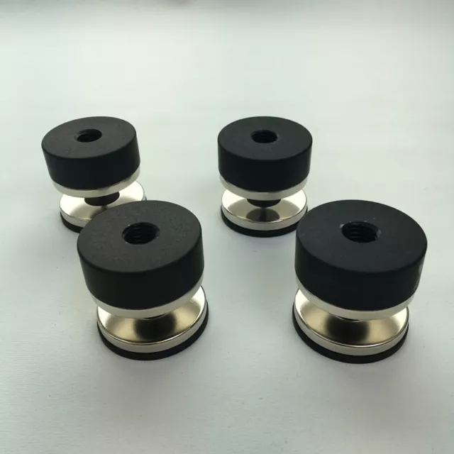 Pies de levitación magnética Solidair Audio para aislamiento de alta fidelidad 4x15 kg carga en negro