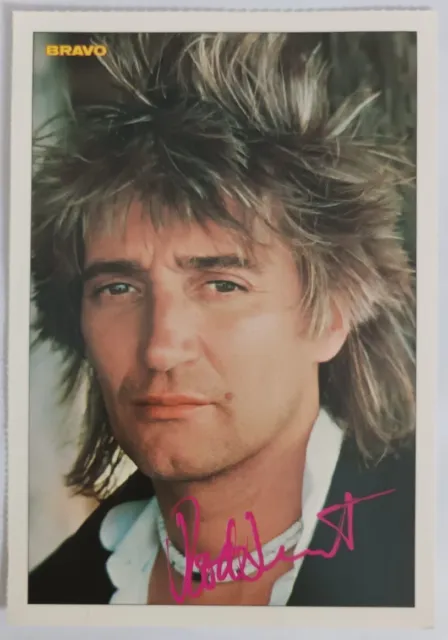 Rod Stewart - Bravo-Autogrammkarte - AK 80ziger Jahre
