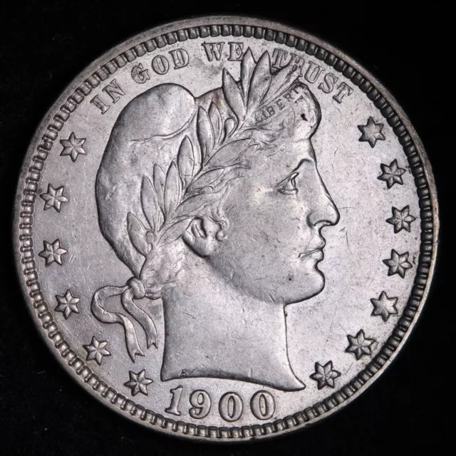 1900 Barber Silver Quarter CHOICE AU++/UNC E320 QRPM