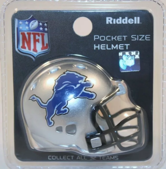 Rare Detriot Lions Nfl Riddell Revolution Pocket Pro Helmet