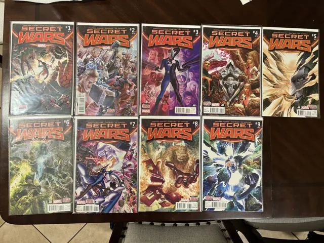 Marvel Comics Secret Wars (2015) #1-9 Complete Set First Print Key Issues NM