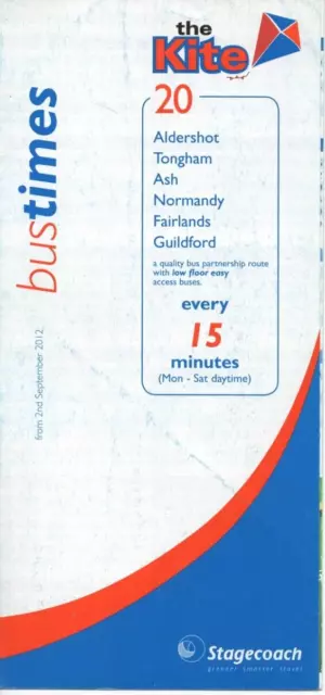 Stagecoach Bus Timetable - 20 - Aldershot-Normandy-Guildford - September 2012