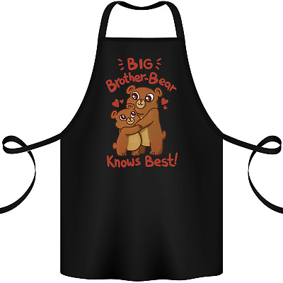 Big Brother Bear Knows Best Funny Cotton Apron 100% Organic