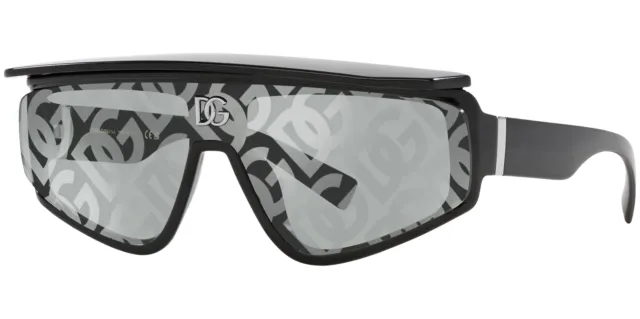 Dolce & Gabbana Men's Black Shield Sunglasses w/ Visor - DG6177 501AL 46 - Italy