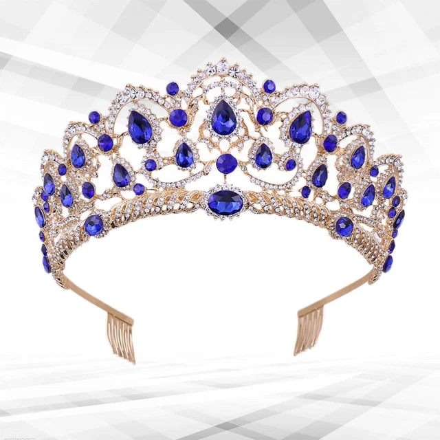 Diadème Mariage Strass Argenté - Couronne Avec Peigne Pour Femme - Fête/Anniversaire/Mariage