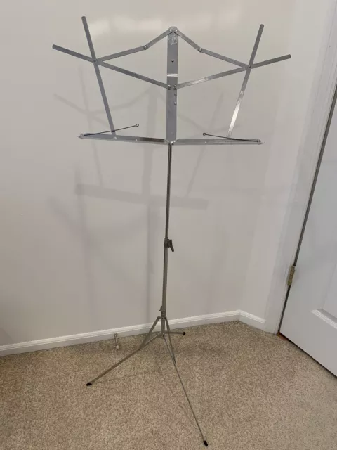 Hamilton Folding Chrome Music Stand Adjustable Height