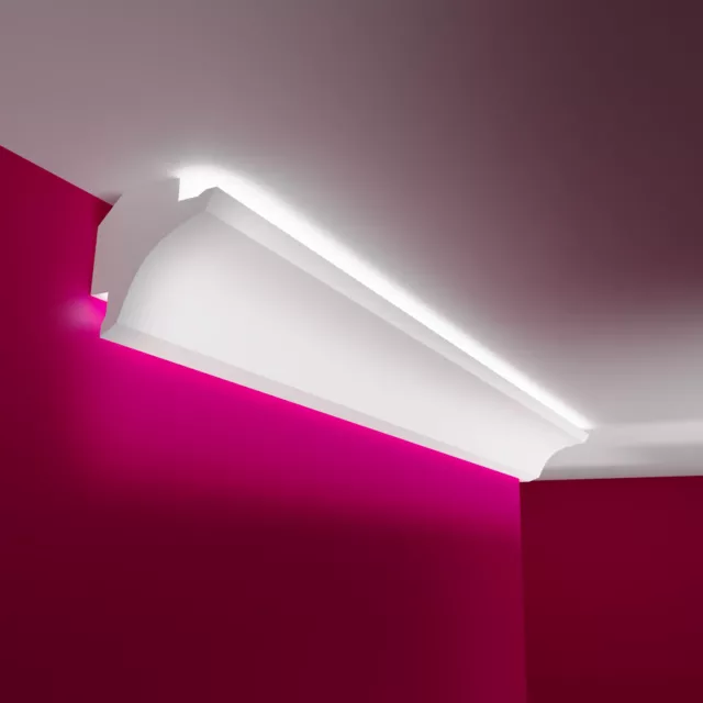 ELHARE Stuckleiste LED Band Lichtprofile Wand Indirekte Beleuchtung Profil LS7