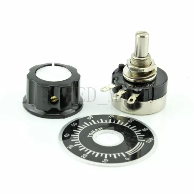 1set RV24YN 20S B50K B503 Single-turn Potentiometer and MF-A03 Bakelite Knob