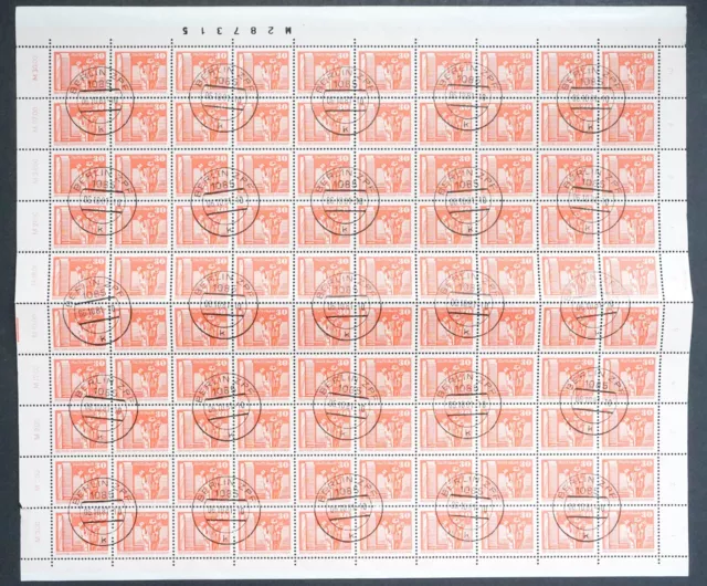 Briefmarken-Bögen DDR aus Nachlass, Freimarken Aufbau der DDR, komplett 1980-81