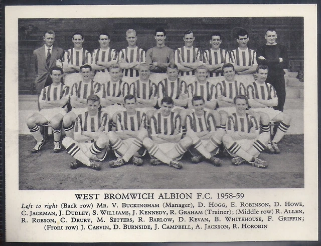 Fleetway-Fussballteams 1958/59- West Brom Wba Fc