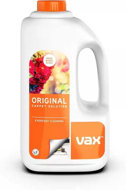 Vax Original Carpet Cleaner Solution Shampoo Rose Burst Scent Cleaning 1.5L