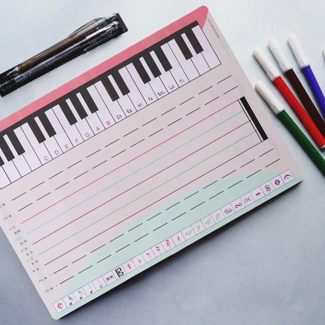Tragbares Musik-Whiteboard Für Mitarbeiter Music Theory Musikstudium Lamellen