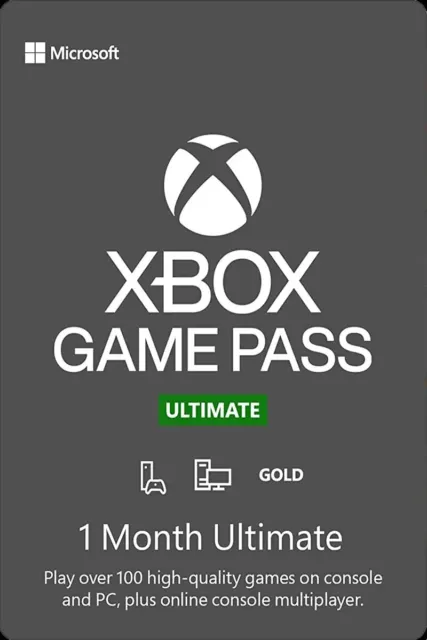 Xbox Game Pass Ultimate – 1 Mois Souscription Clé US(Xbox/Windows) Non-stackable
