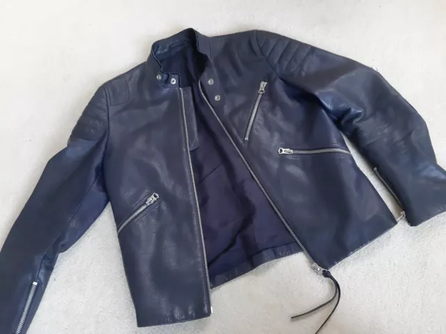 Acne oliver leather jacket top