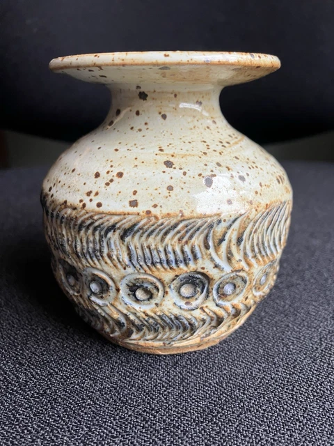 Vase Boule Ancien En Grès Signé "LE ? GA ?" - Origine France, Col Accidenté, à Restaurer/collection