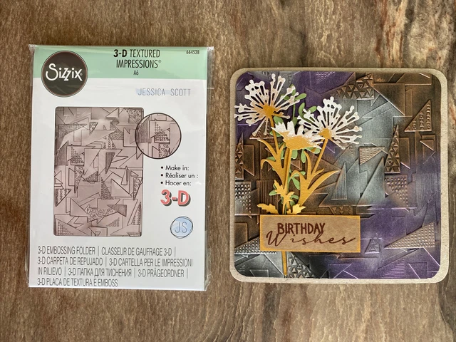 Sizzix 3-D Textured Impressions Embossing Folder - Ornamental Motif By Kath Breen For Cardmaking & Paper Crafts