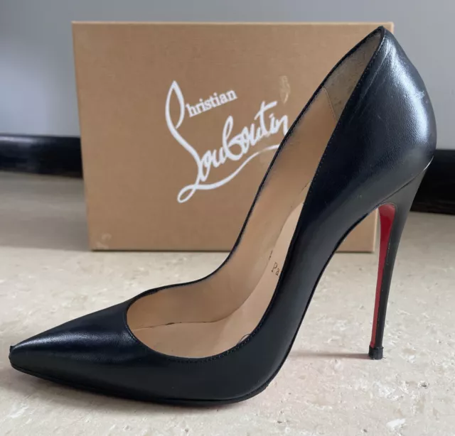 Christian Louboutin So Kate 120mm Black Leather Pumps Size 37 US 7