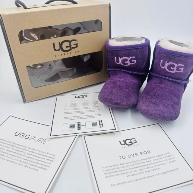 UGG JESSE PURPLE Boots Baby Girl Australia UK 4 EU 20.5 Suede