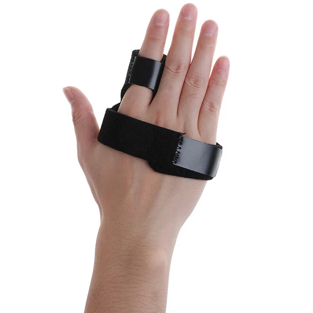 ADJUSTABLE FINGER SPLINT Brace Trigger Finger Support Fracture Fix Pain ...