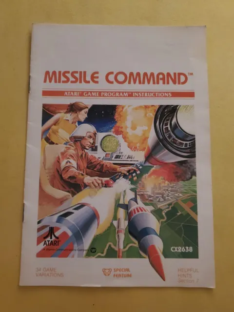 Missile Command Instruction Manual Atari 2600