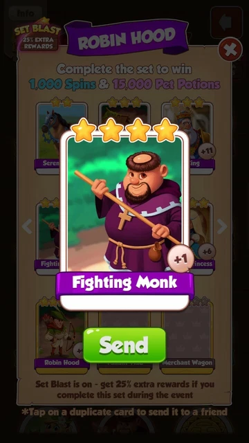 COIN MASTER CARDS fighting monk RARE 3.58 - PicClick UK