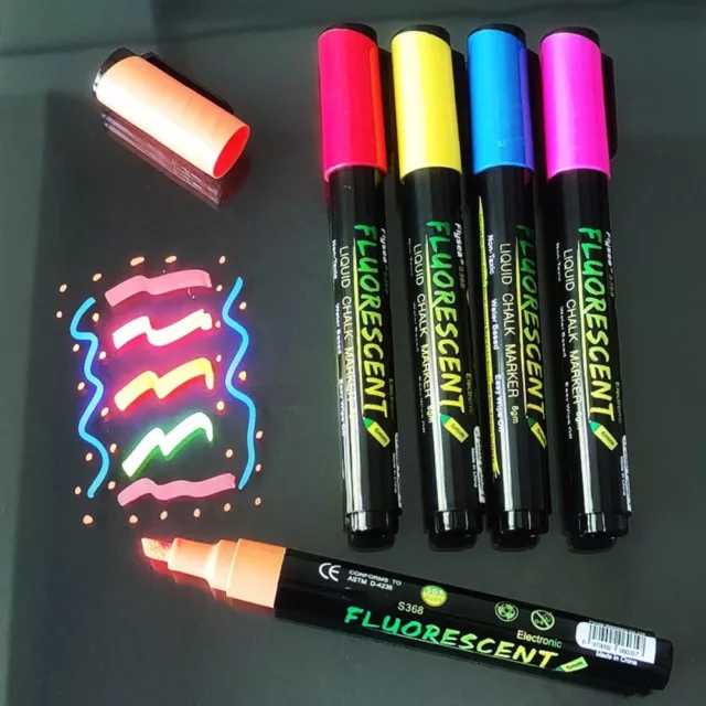 LED Writing Board Liquid Chalk Marker Pen Erasable Art Marker Pen