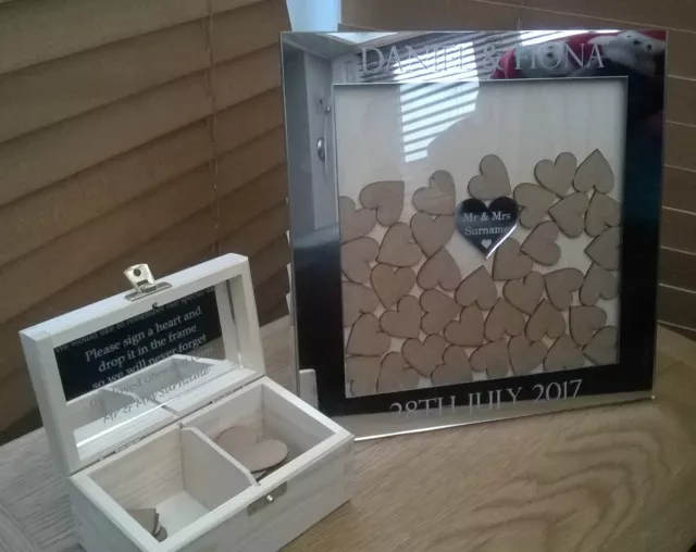 Personalised Wedding Guest Book Drop Box frame