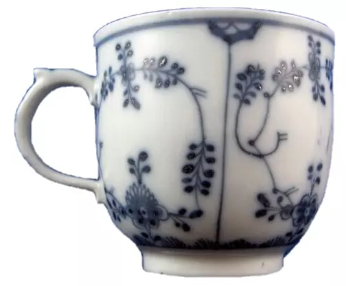 Taza de porcelana antigua 18thC Zurich flor de paja taza de porcelana Zurich Zurich