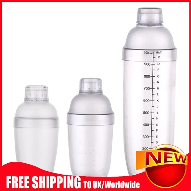350/530/1000ml Plastic Cocktail Shaker Wine Beverage Drink Mixer Barware Tools