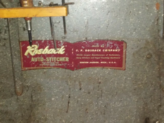 Rosback auto stitcher single station bindery books fold and stitch Rosback auto stitcher single station bindery books fold and stitch