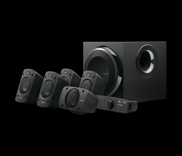 Logitech Z906 5.1 Surround Sound Speaker System Black 5x multimedia input types,