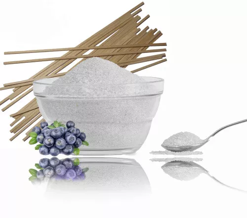 1kg Heidelbeer Zucker,blau,Farbaromazucker+50 Holzstäbe für Zuckerwatte Maschine