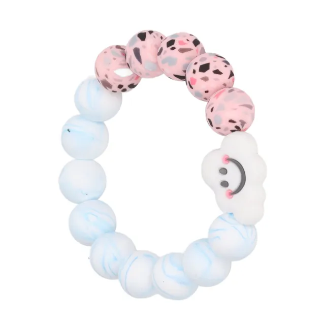 Baby Teething Toy Silicone Soft Sensory Stimulation Easy To Clean Round Bracelet