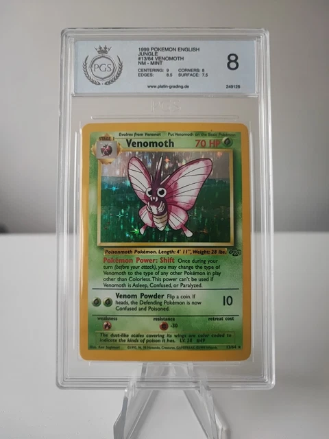 Pokemon Karte Card Omot Venomoth Jungle Dschungel English Holo PGS/PSA 8 NM-Mint