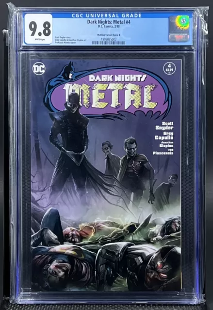 DARK NIGHTS METAL #4 Francesco Mattina Homage Variant CGC 9.8 Batman DC