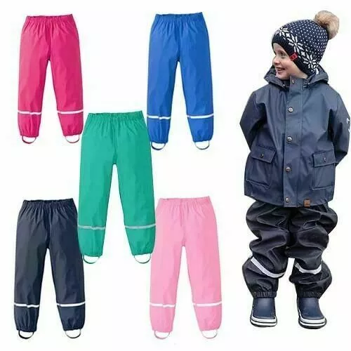 Matschhose Regenhose Für Kinder Schlammhosen  Jungen Mädchen Hose Regendicht DE