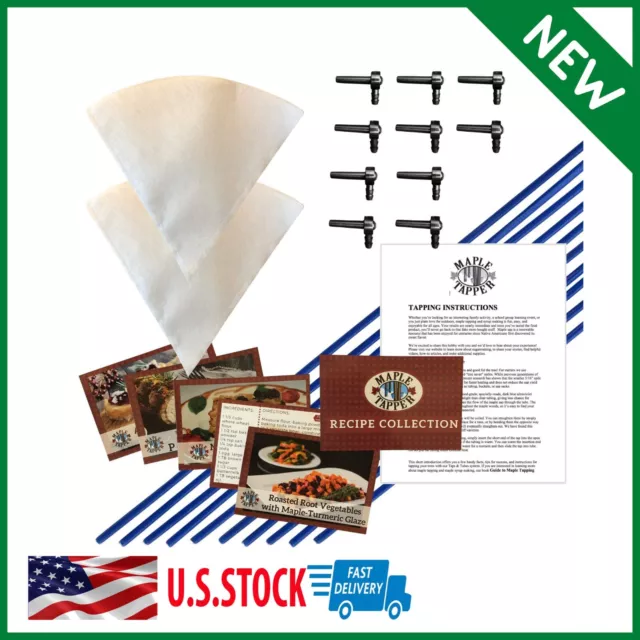 Maple Tree Syrup Taps Spouts Hoses Tubing Sap Filter Sugaring Tapping Spile Kit