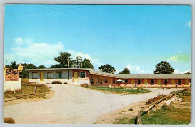 c1960s Ell-Mar Motel Parry Sound Ontario Vintage Postcard