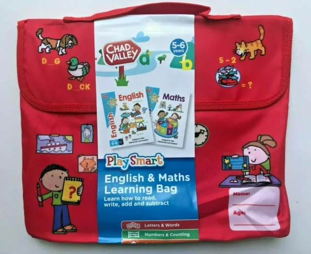 My Learning Bag English & Maths Workbooks Chad Valley Bag Kids Age 5-6 years KS1