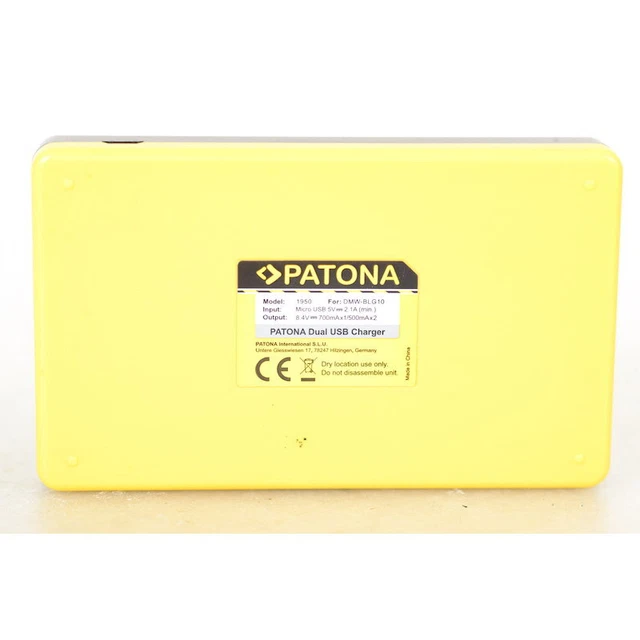 Patona 1950 Cargador para Panasonic DMW-BLG10 Batería/Batería Cargador