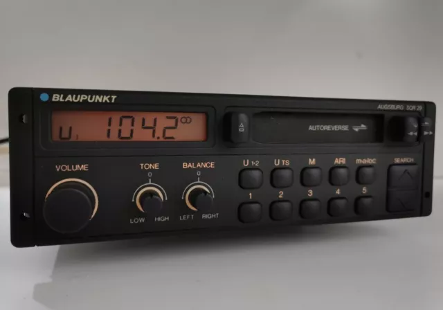 BLAUPUNKT Augsburg SQR 29 Oldtimer STEREO Autoradio+Cassette aus 80er Jahre -TOP