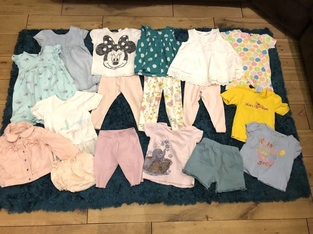 Girls age 12-18 months clothes bundle summer next Disney dress top shorts romper