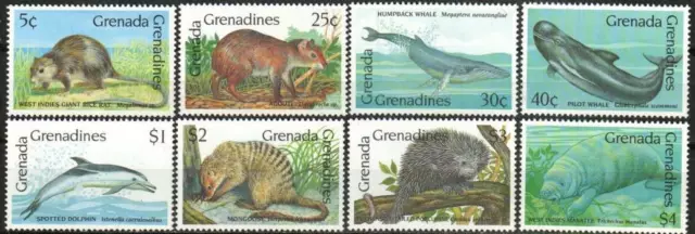 Grenada Grenadines Stamp 1154-1161  - Land and Sea mammals