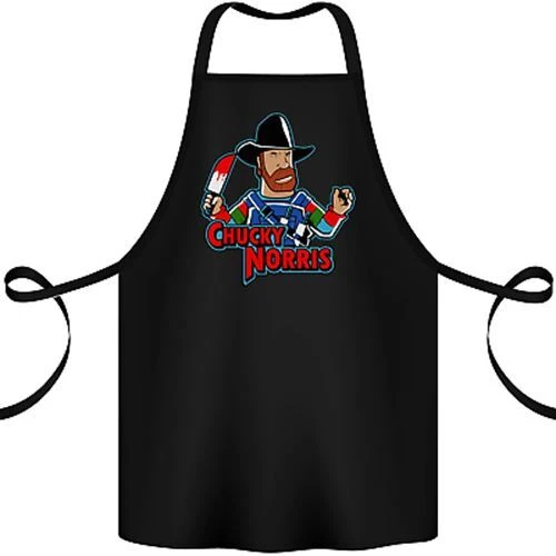 Chucky Norris Funny Parody Chuck Cotton Apron 100% Organic